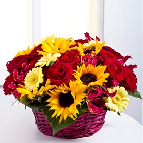 Flower Arrangement in Basket
